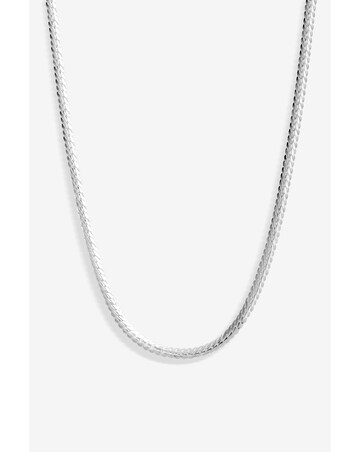 Simply Silver Flat Herringbone Necklace