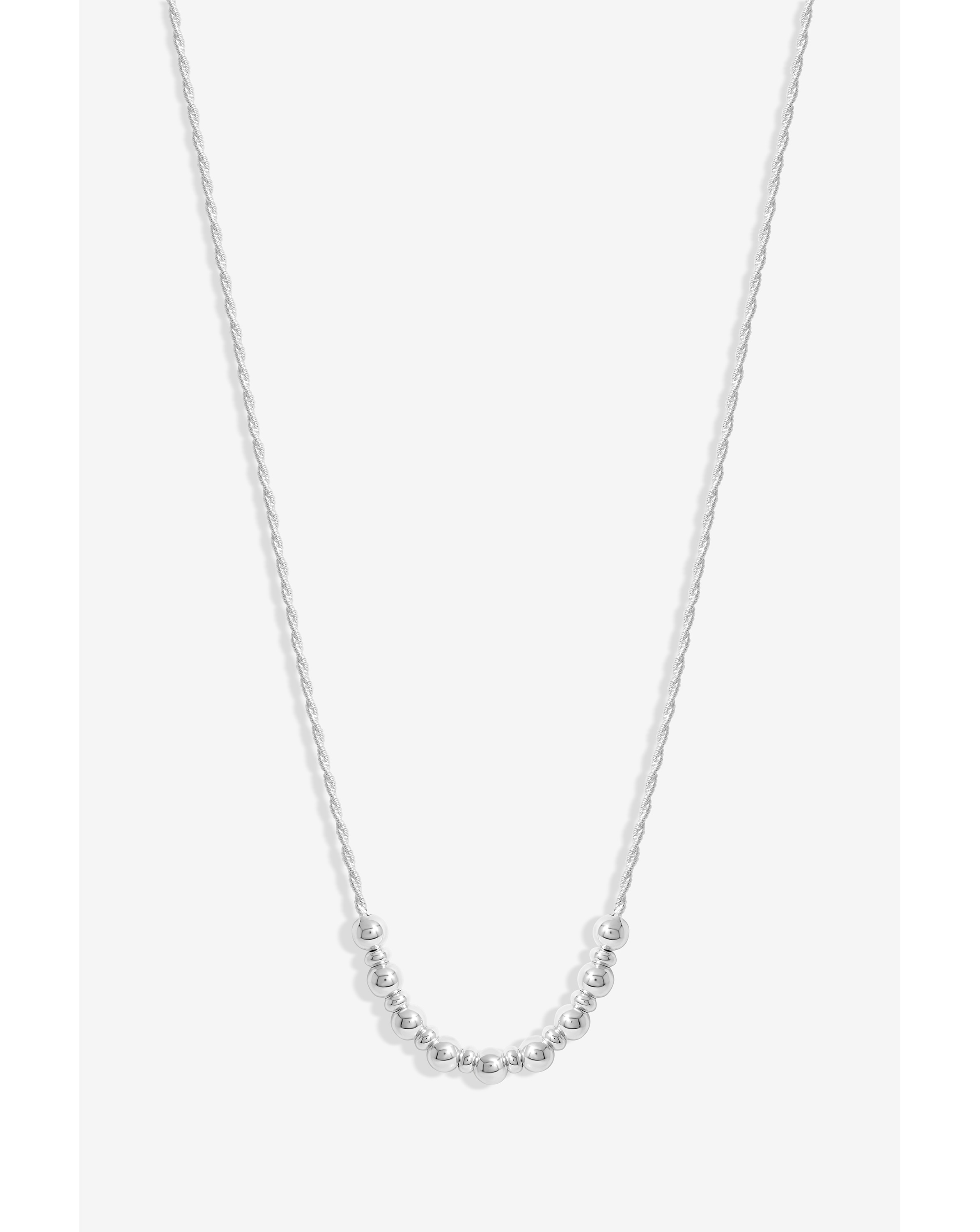 Simply Silver Rope Ball Necklace