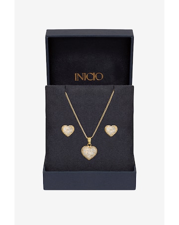 Inicio Pave Heart Set - Gift Boxed