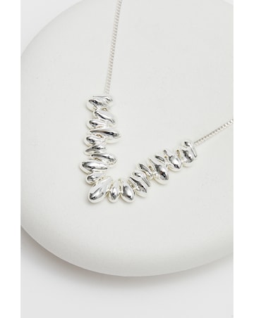 Inicio Silver Plated Polished Nugget Necklace - Gift Pouch