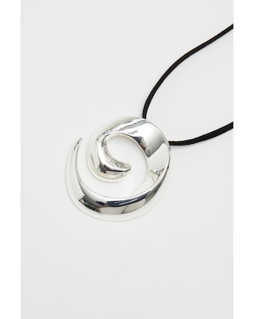 Inicio Silver Plated Molten Cord Pendant - Gift Pouch
