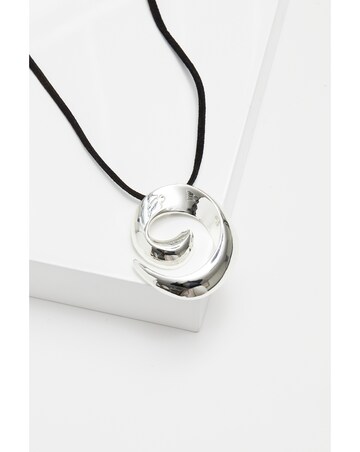 Inicio Silver Plated Molten Cord Pendant - Gift Pouch