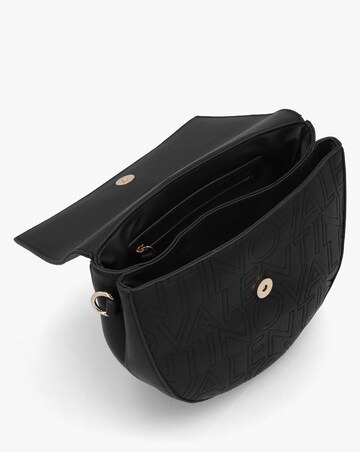 Valentino Bags Pansy Logo Black Satchel Bag