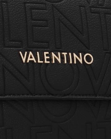 Valentino Bags Pansy Logo Black Satchel Bag