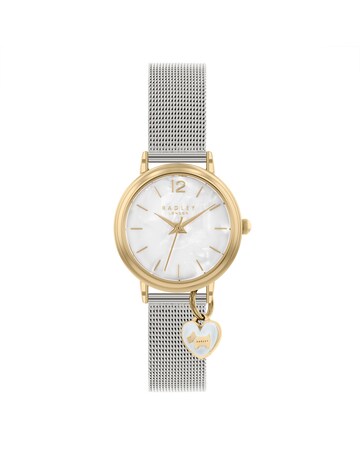 Radley Wilton Way Ladies Silver Stainless Steel Bracelet Watch and Necklace Set
