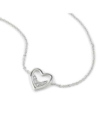 Radley Silver Plated Stone Set Open Heart Bracelet