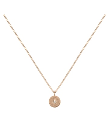 Radley 18ct Rose Gold Plated Sterling Silver Diamond Disc Necklace