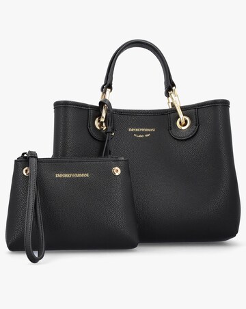 Emporio Armani Myea Black Shopper Bag With Pouch