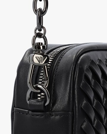 Emporio Armani Interwoven Black Leather Camera Bag