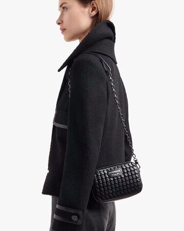 Emporio Armani Interwoven Black Leather Camera Bag