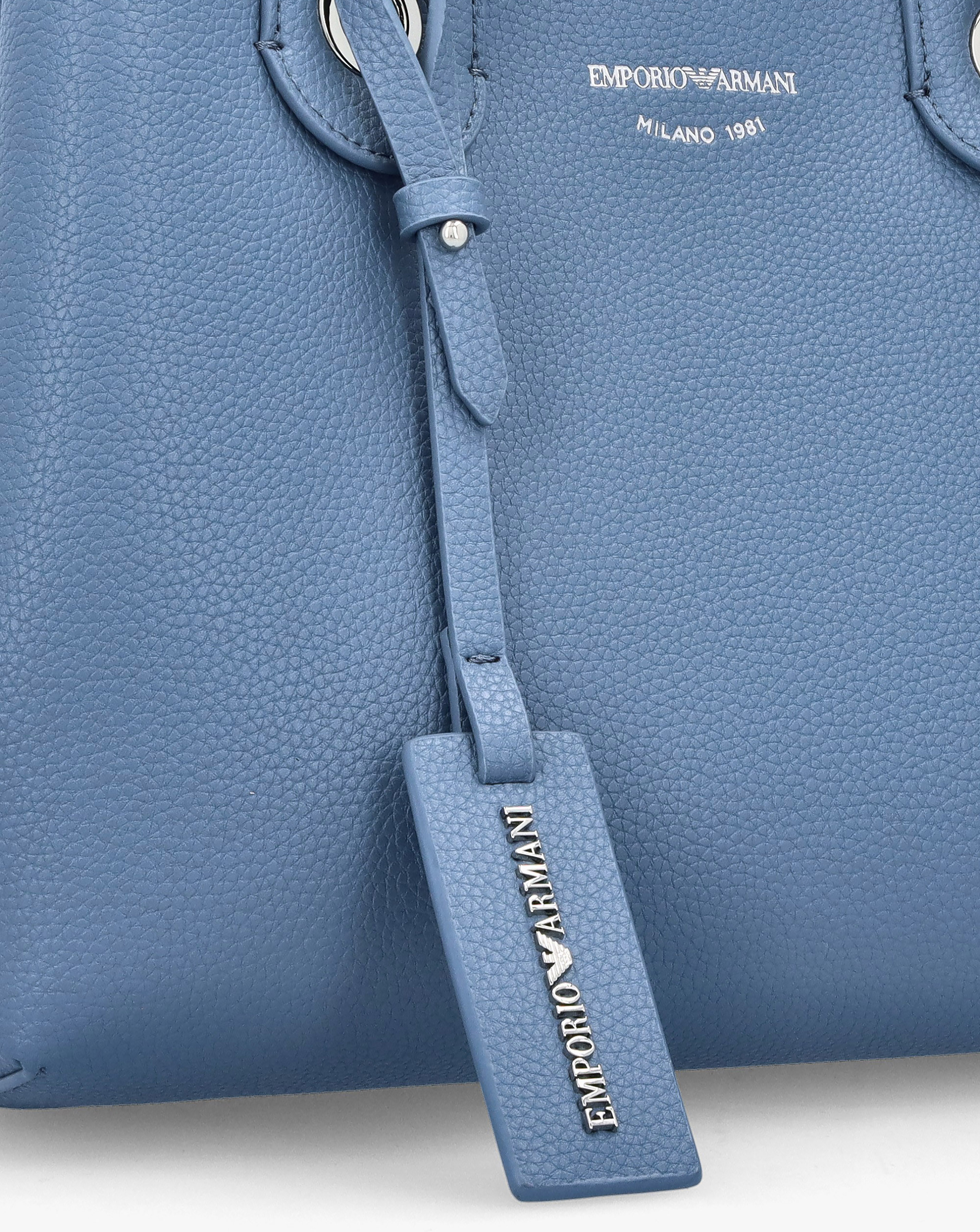 Emporio Armani Myea Blue Shopper Bag With Pouch | JD Williams
