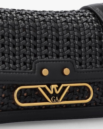 Emporio Armani Woven Mini Black Leather Cross-Body Bag