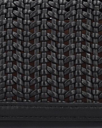 Emporio Armani Woven Mini Black Leather Cross-Body Bag