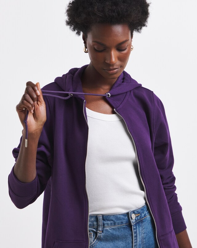 New In - Longline Zip Up Hoodie