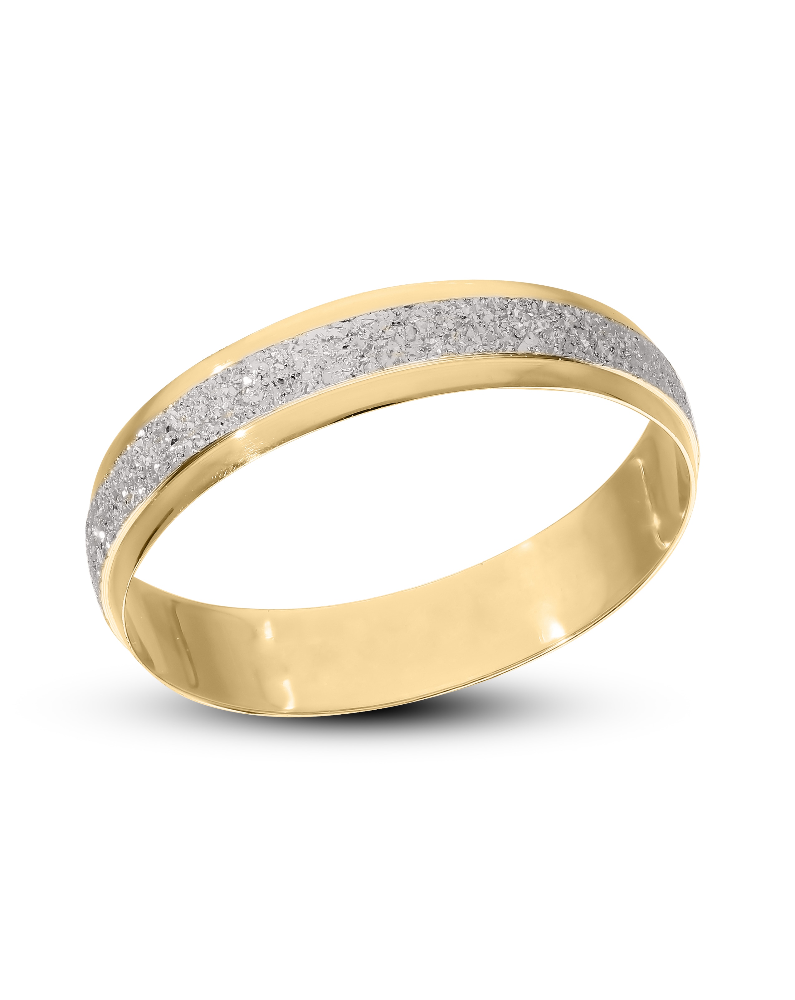 9CT Sparkle 2 tone 4mm Wedding Ring