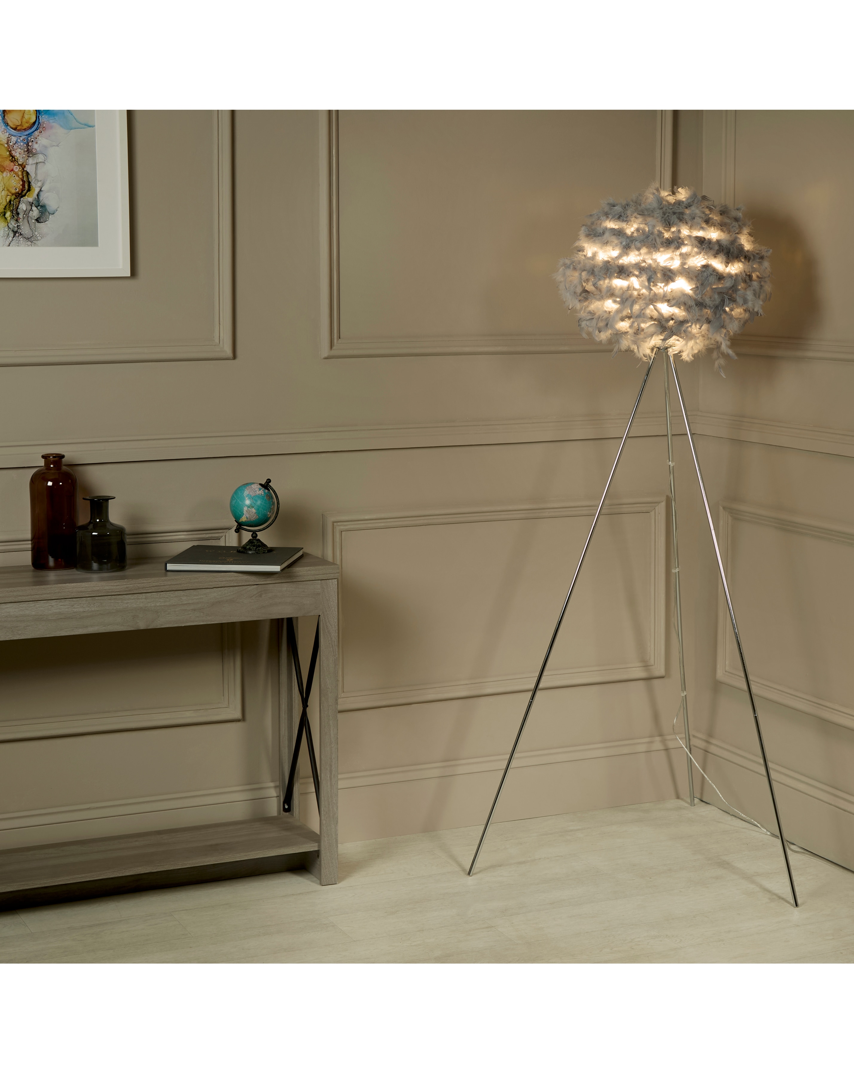 Feather Tripod Floor Lamp