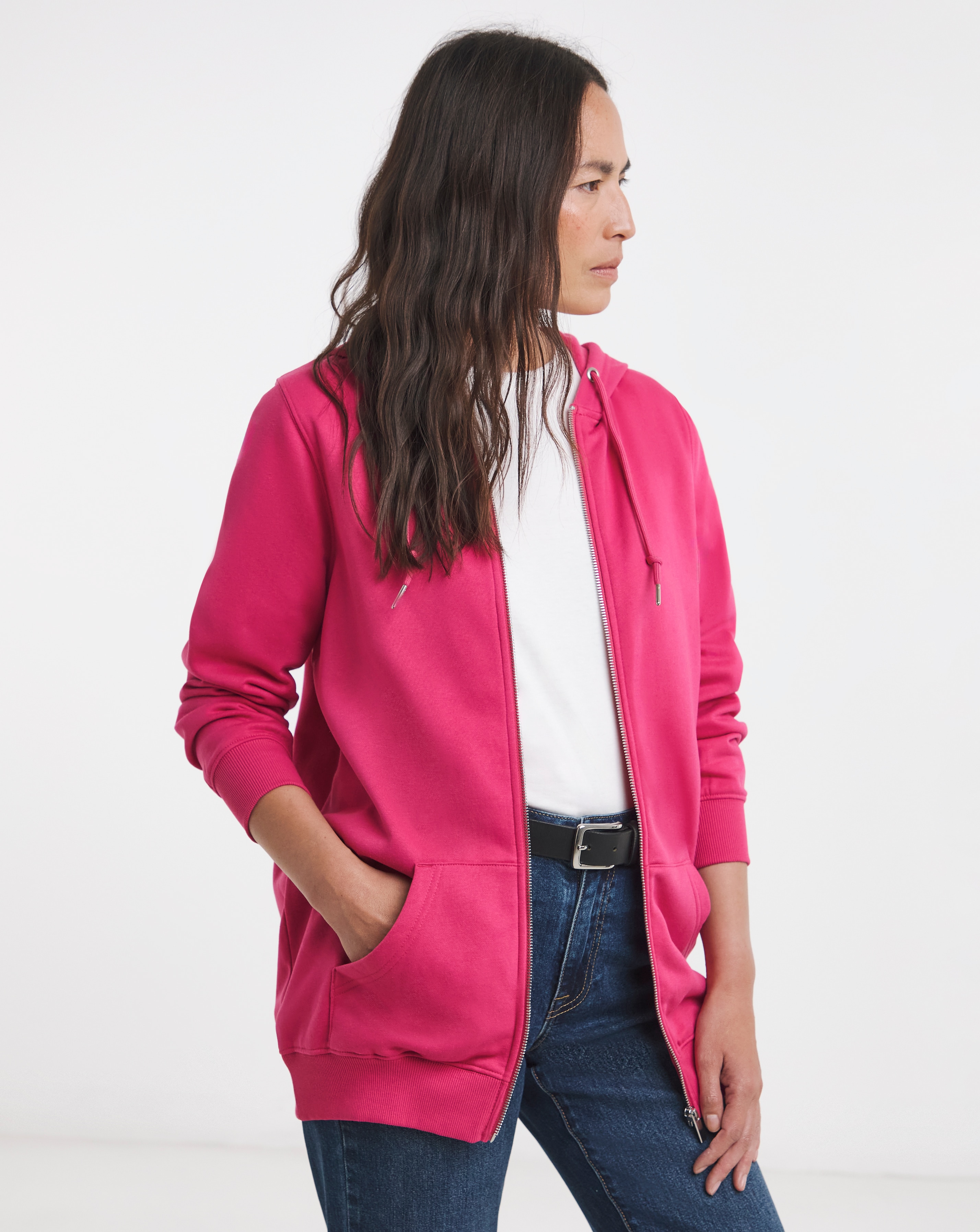 New In - The Longline Zip Up Hoodie