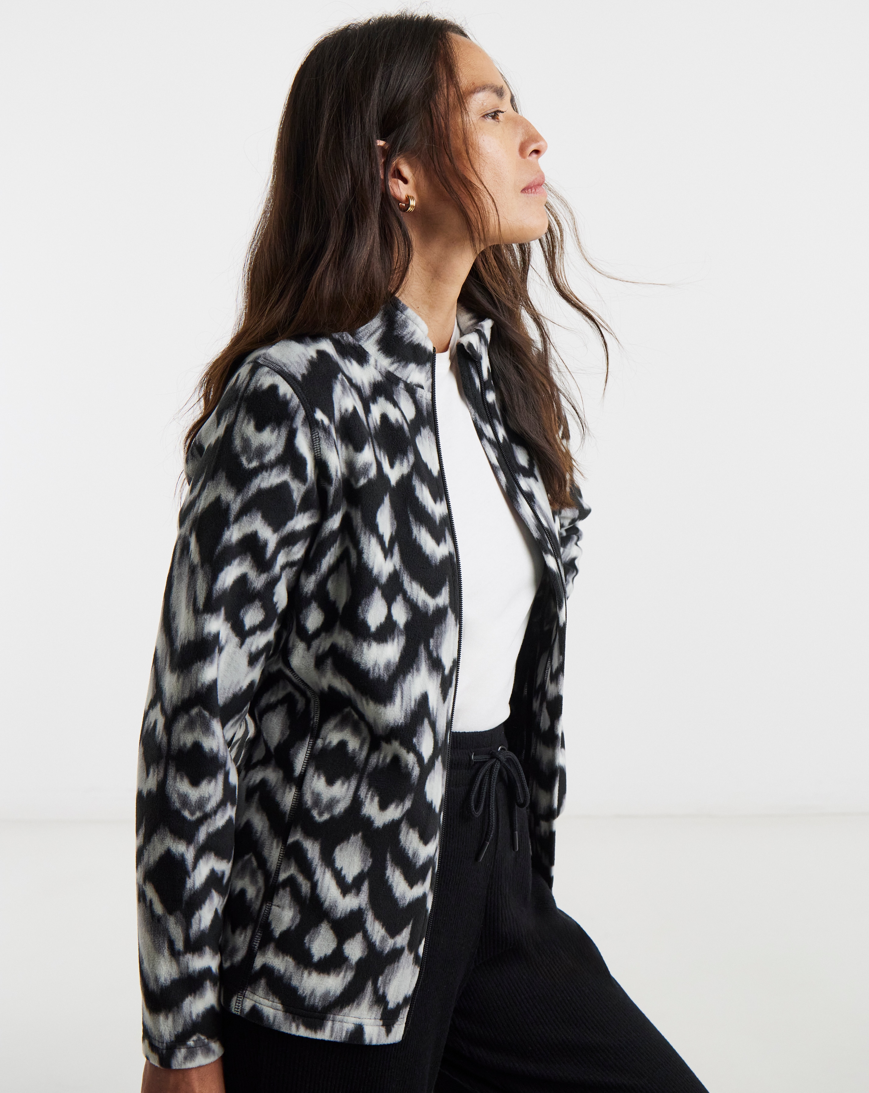 New In - Zip Up Slim Fleece Jacket