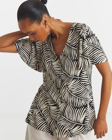 Button Front Angel Sleeve Top