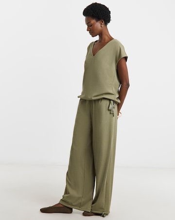 Textured Tie Hem Top