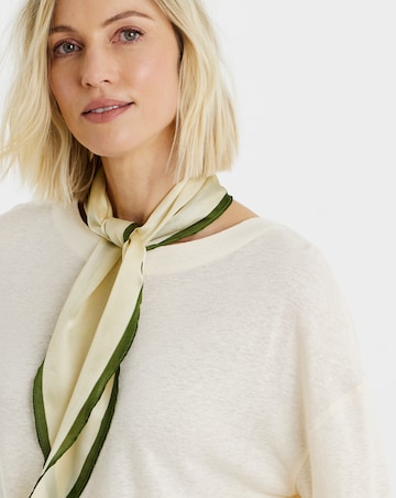 Boat Neck Boxy Linen Top
