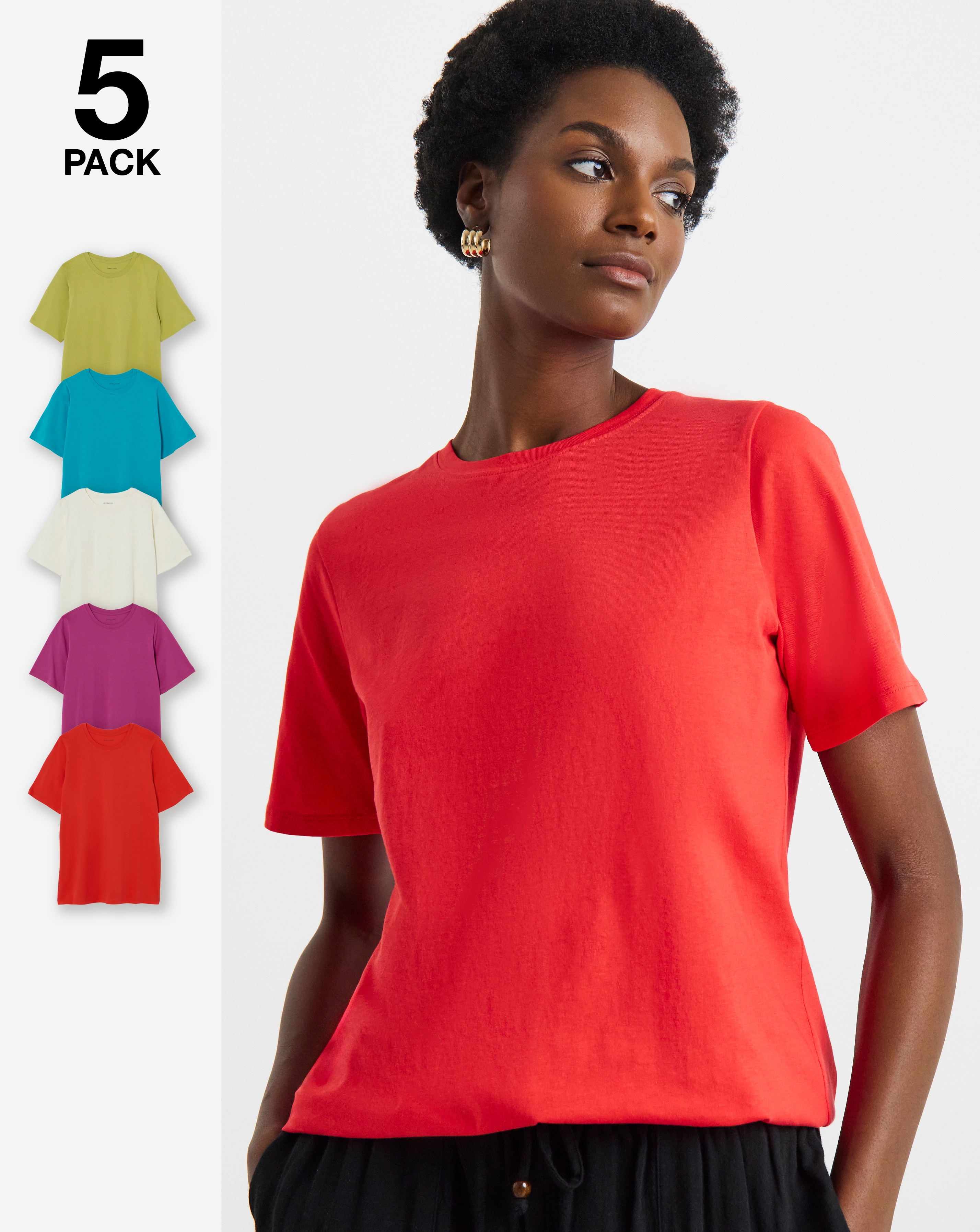 5 Pack Crew Neck T-shirt