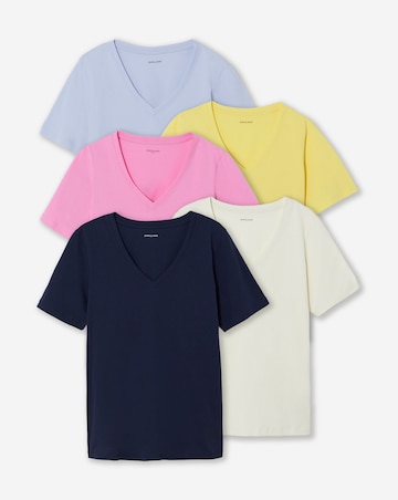 5 Pack V-Neck T-Shirts