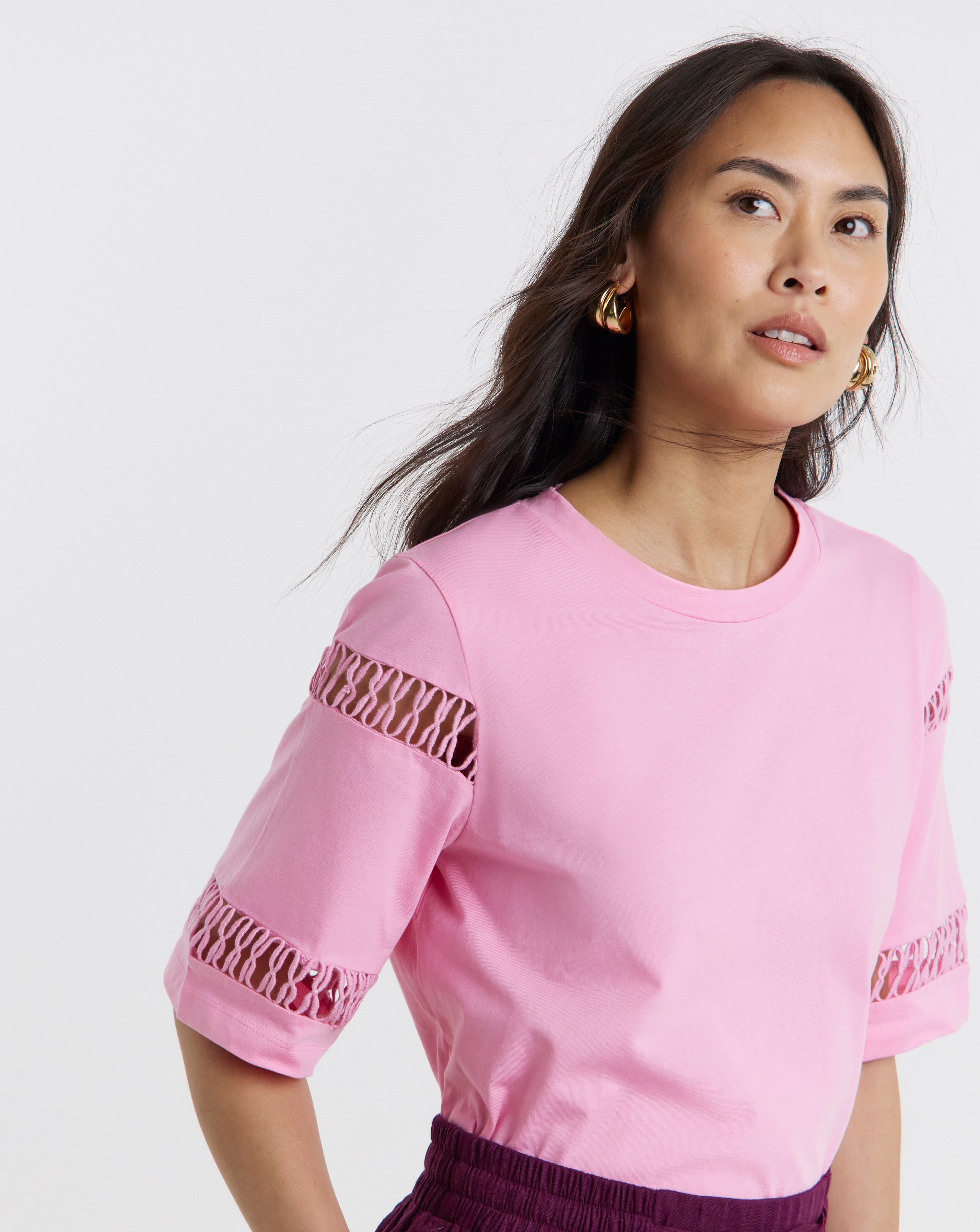 New In - Ladder Insert Short Sleeve T-Shirt