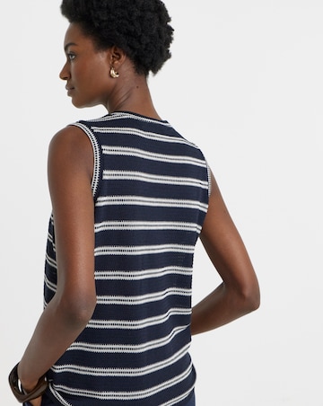 Crochet Sleeveless Button Through Top