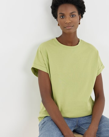 The Longline Short Sleeve Curved Hem Top