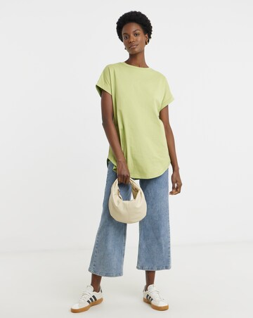 The Longline Short Sleeve Curved Hem Top