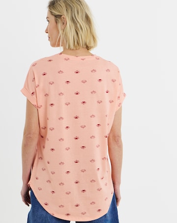 The Longline Short Sleeve Curved Hem Top