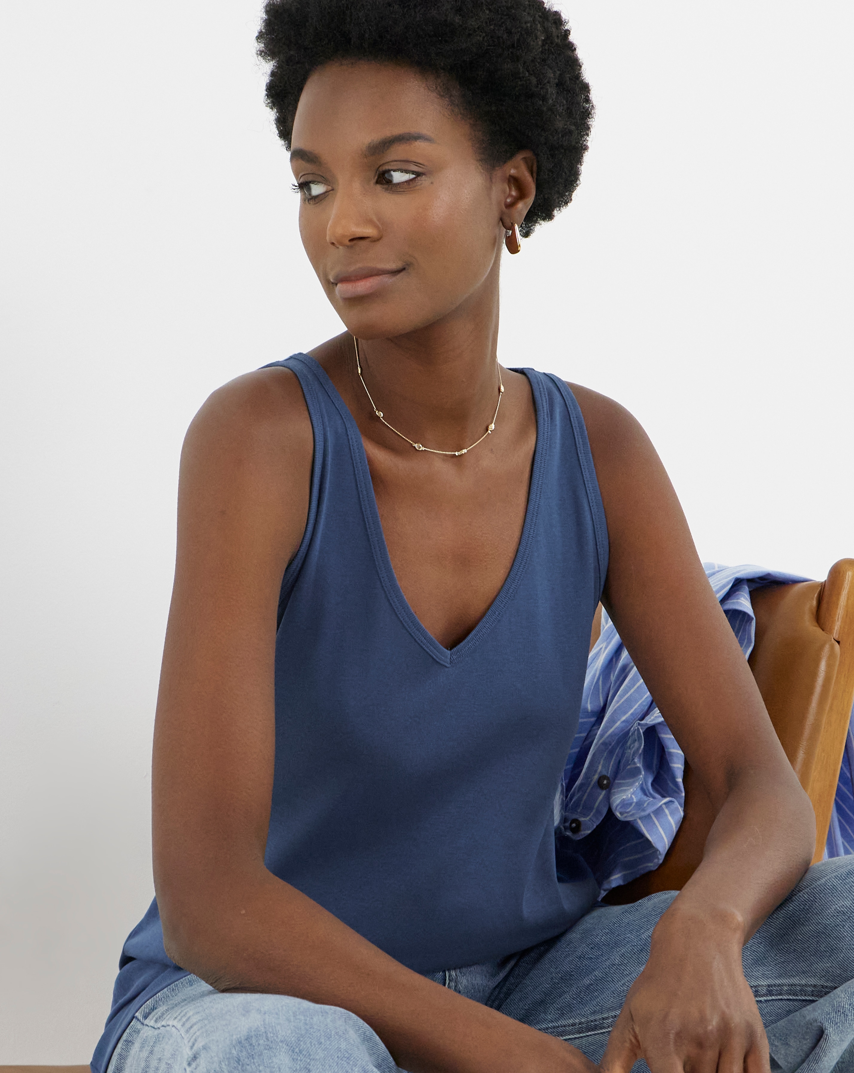 New In - Jersey V-Neck Vest