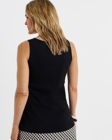 V-Neck Lace Trim Vest