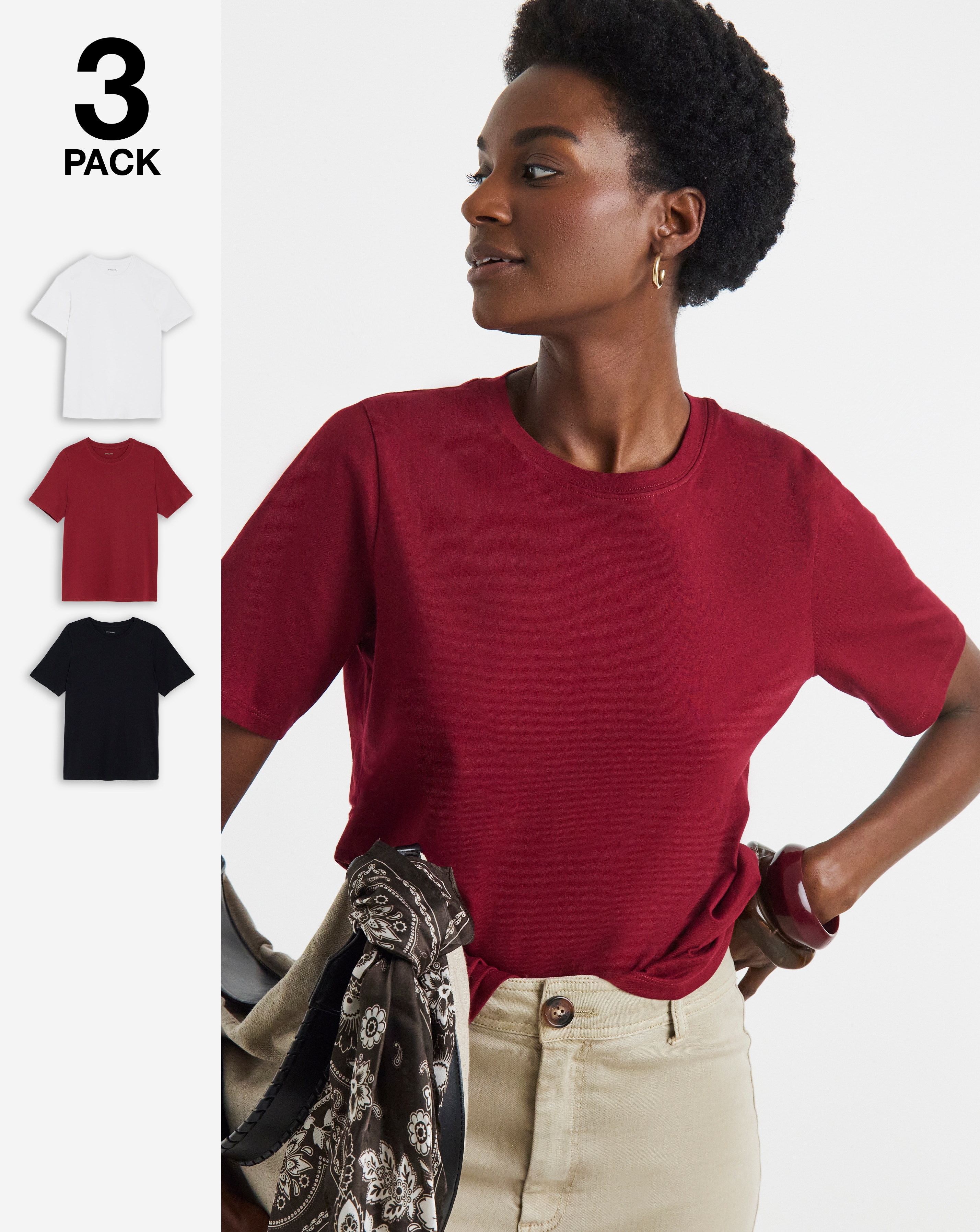 New In - 3 Pack Crew Neck Short Sleeve