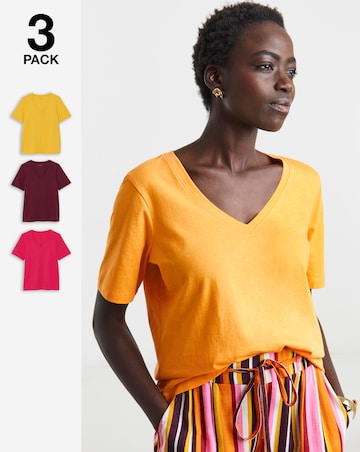 3 Pack V Neck T-Shirts