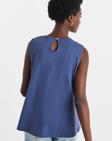 Pintuck Detail Sleeveless Top