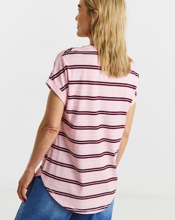 The Longline Short Sleeve Curved Hem Top