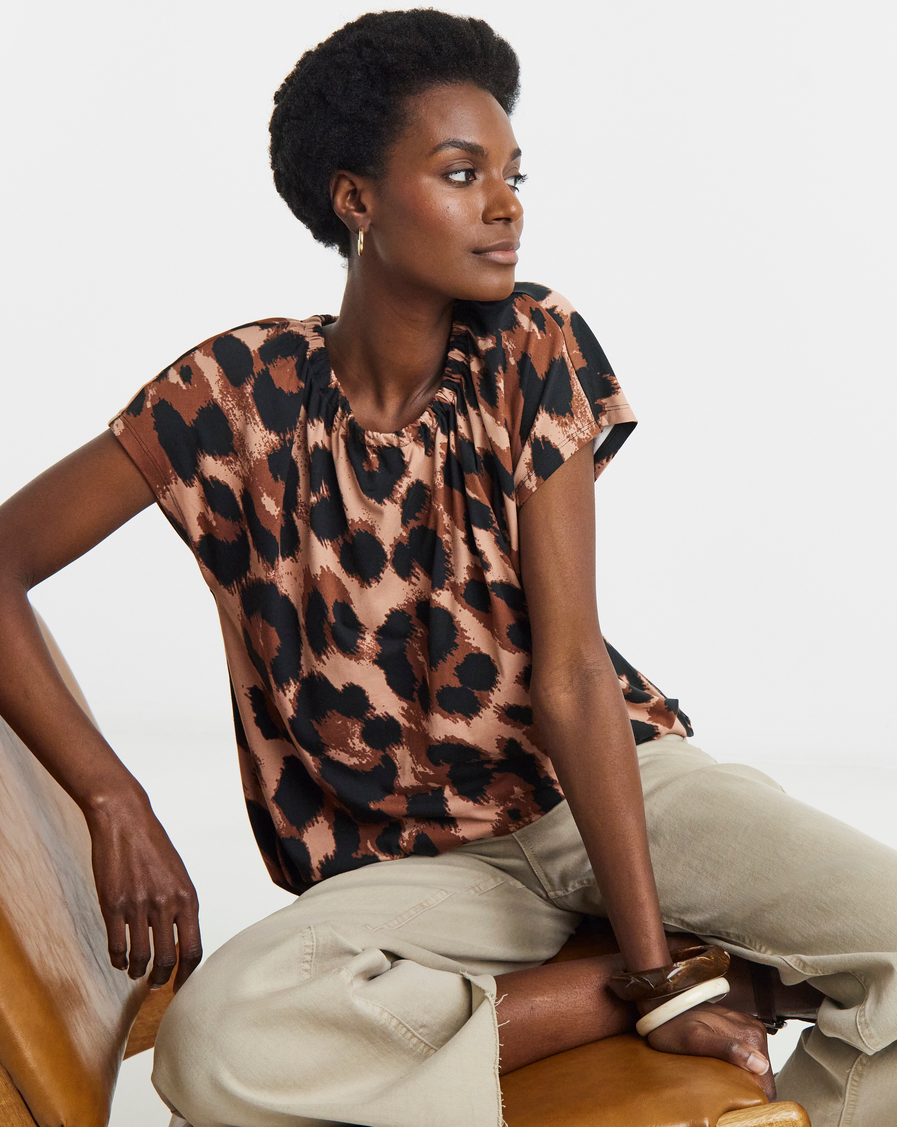 New In - Ruched Neck Bubble Hem