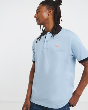 Lacoste Short Sleeve Contrast Polo - Light Blue