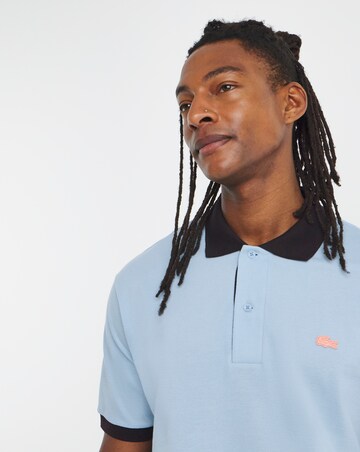 Lacoste Short Sleeve Contrast Polo - Light Blue