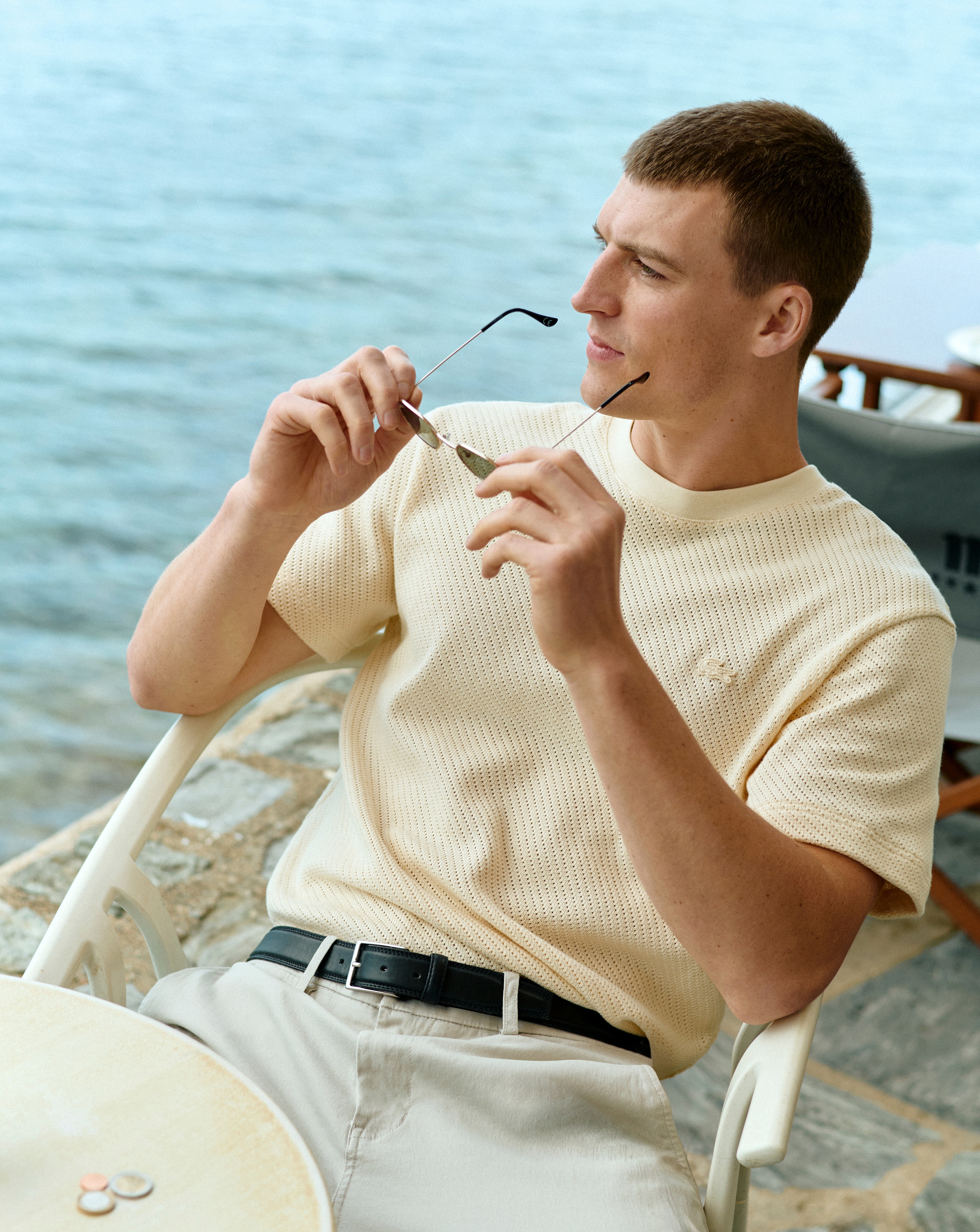 Lacoste Short Sleeve Textured T-Shirt