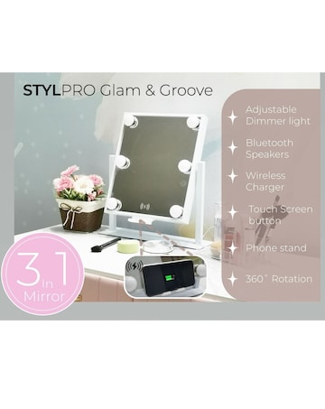 StylPro Glam & Groove Hollywood  Vanity Music Mirror
