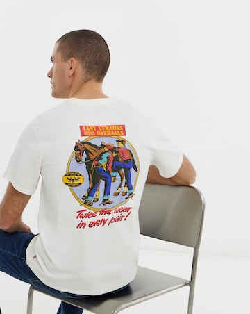 Levi's Short Sleeve Back Graphic Relaxed Fit T-Shirt - Ecru
