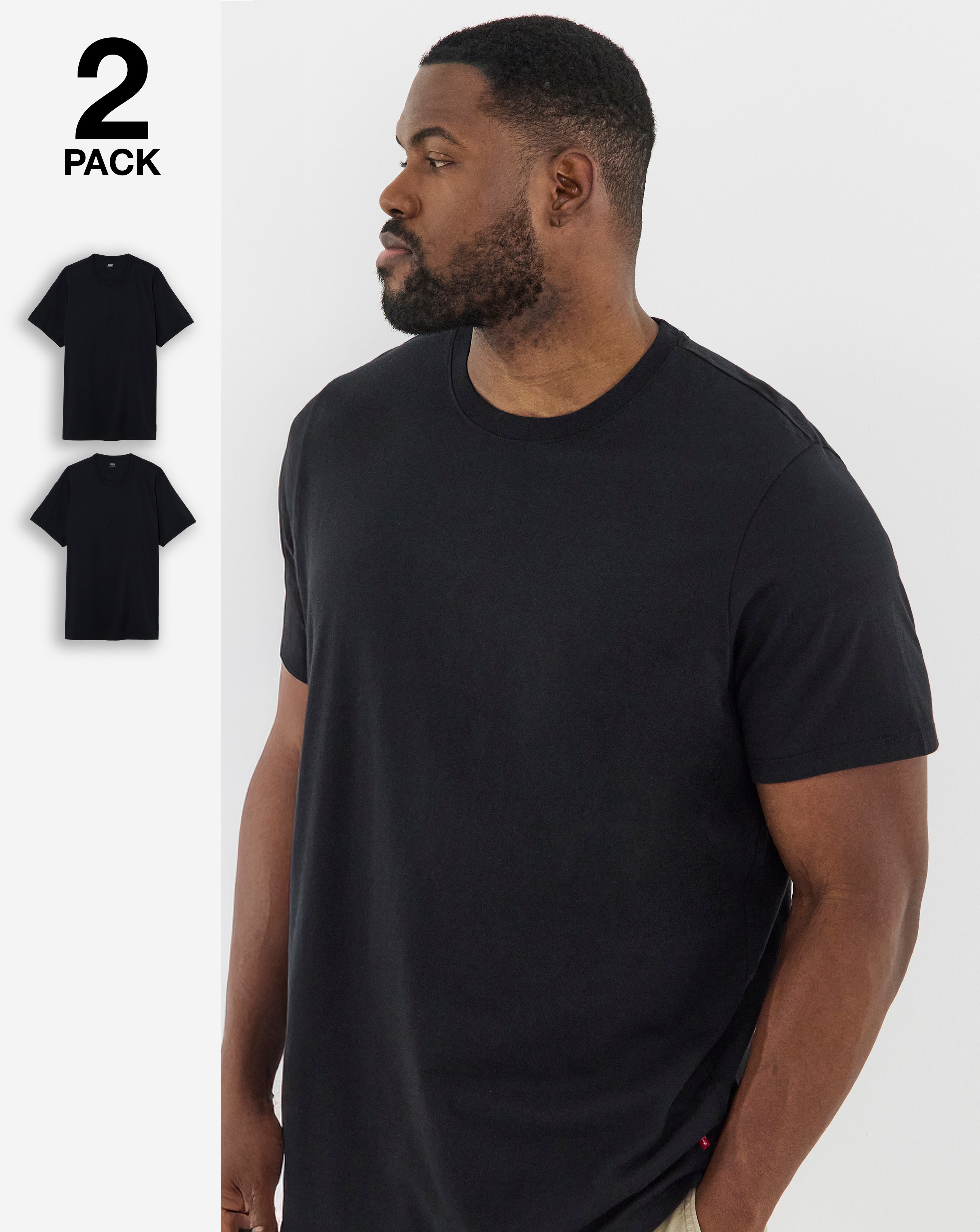 New In - Levi's 2 Pack Loun ge T-Shirt - Black