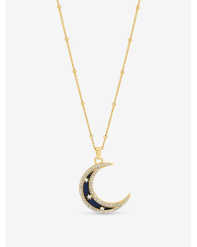 Inicio Gold Plated Lapis Celestial Necklace - Gift Pouch