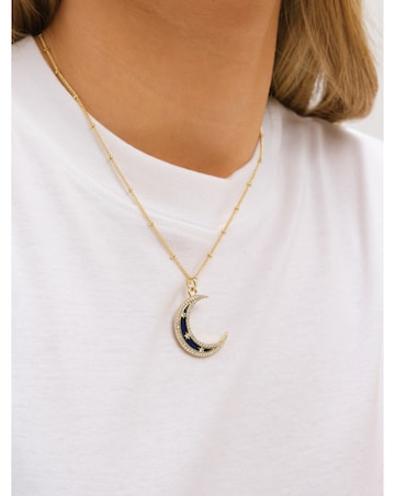 Inicio Gold Plated Lapis Celestial Necklace - Gift Pouch
