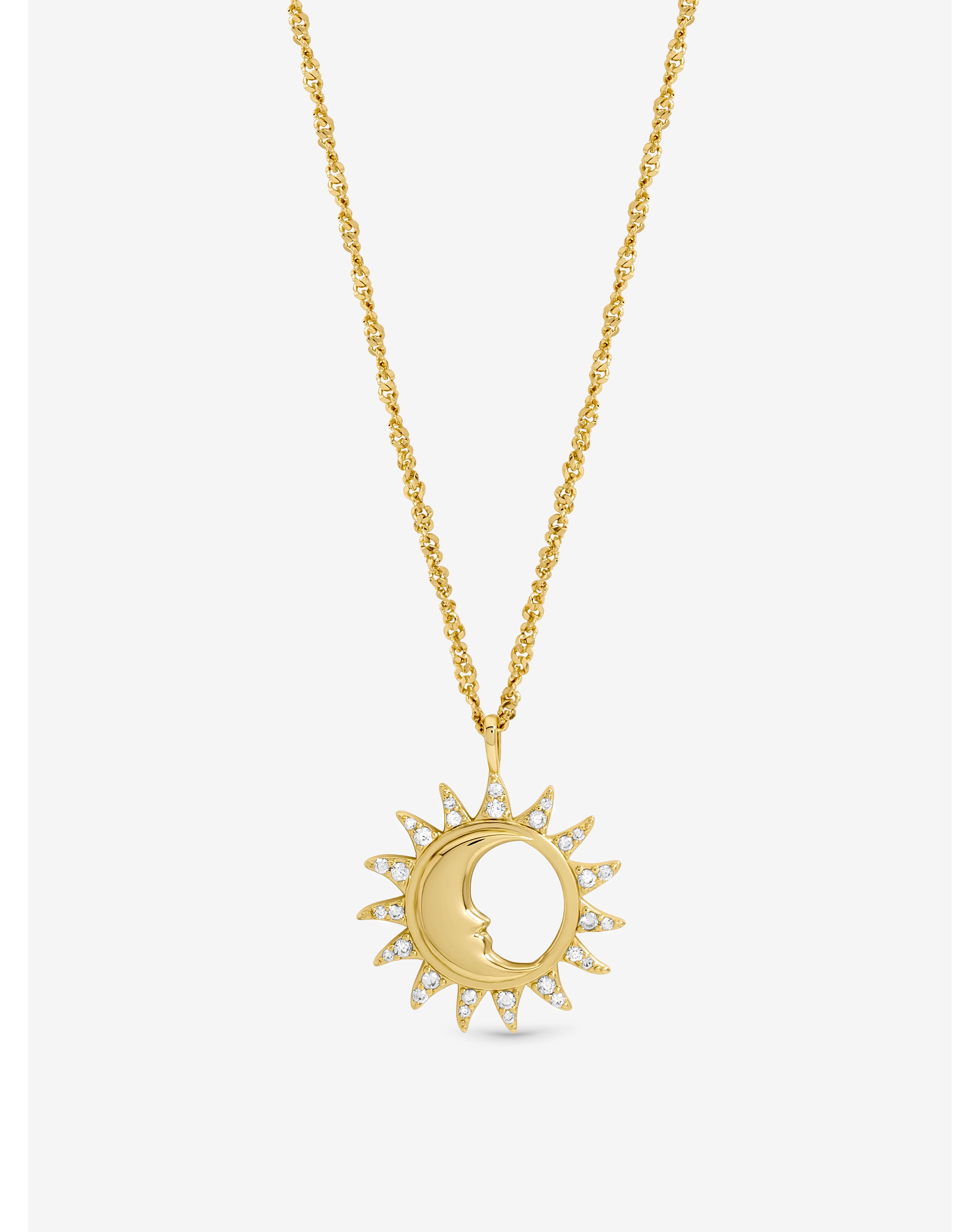 New In - Gold Plated Mother of Pearl Sun Pendant