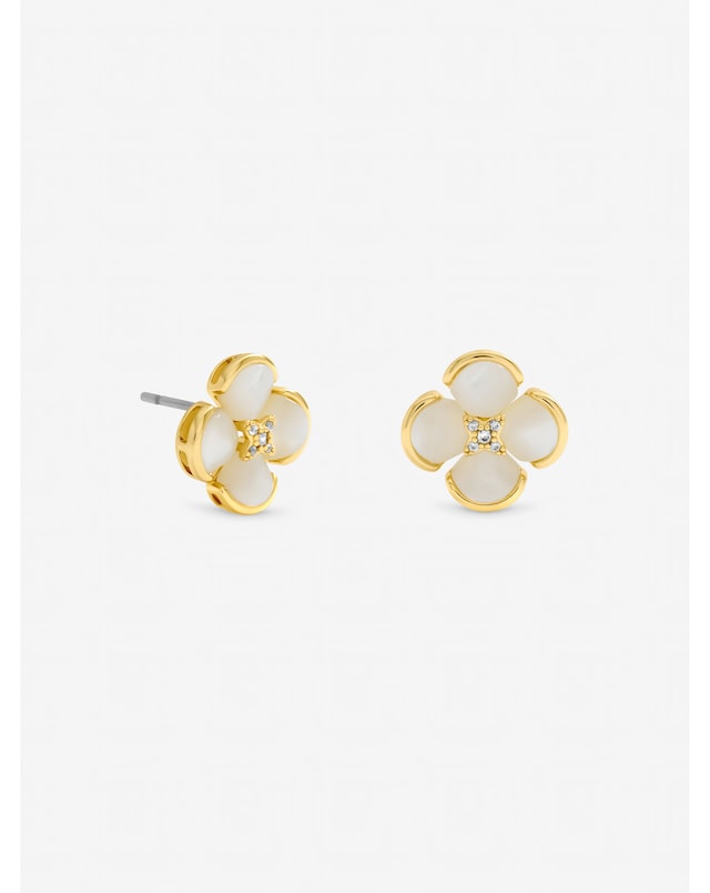 Jon Richard Gold Plated Mother of Pearl Flower Stud Earrings