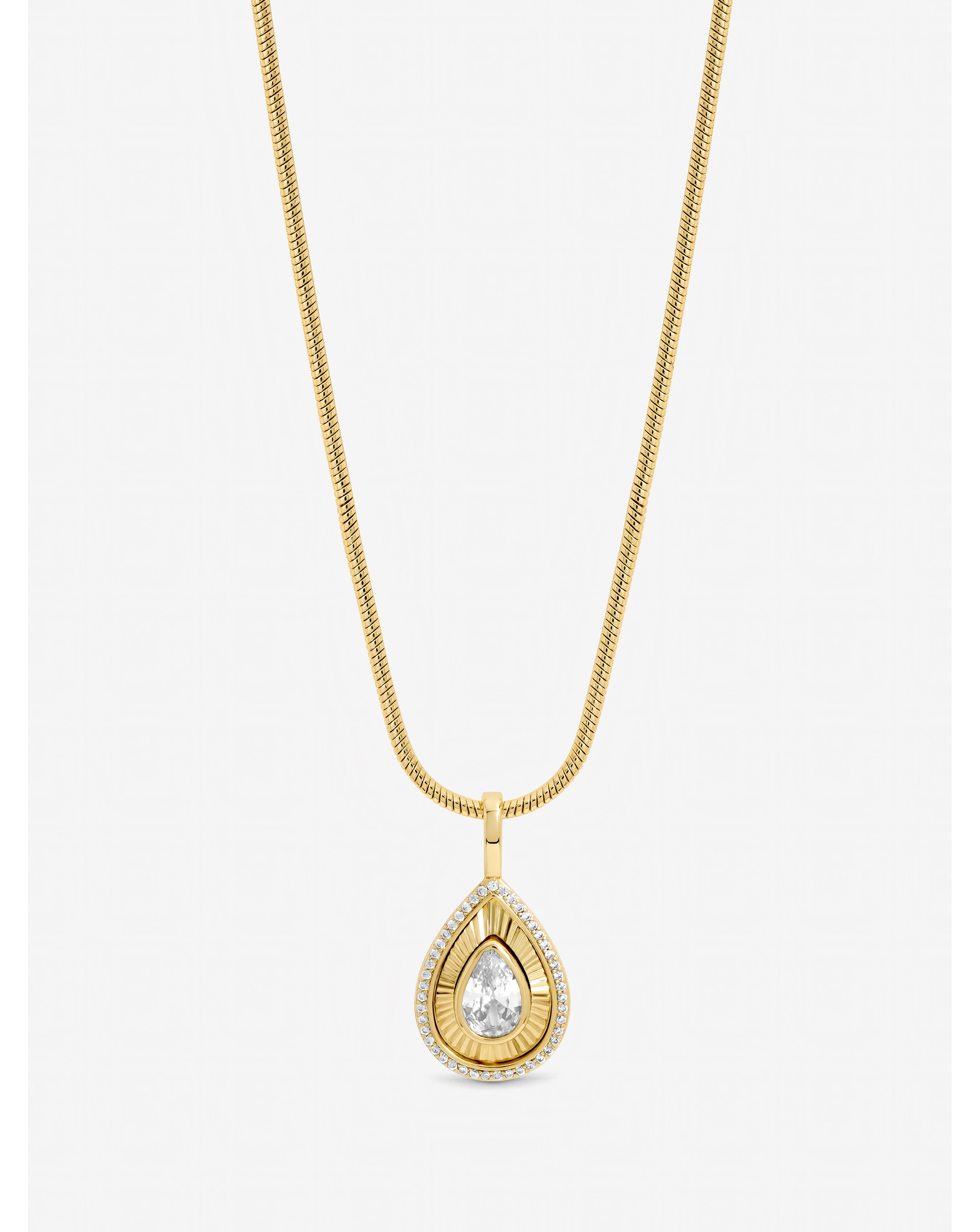 New In - Gold Plated Peardrop Pendant